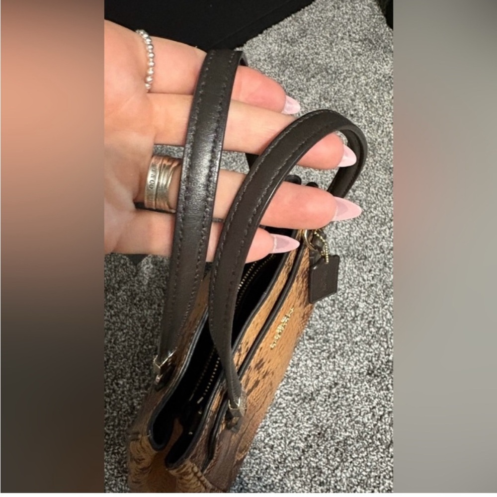 Coach Brown Python Embossed Leather Bennet Bag Wi… - image 7